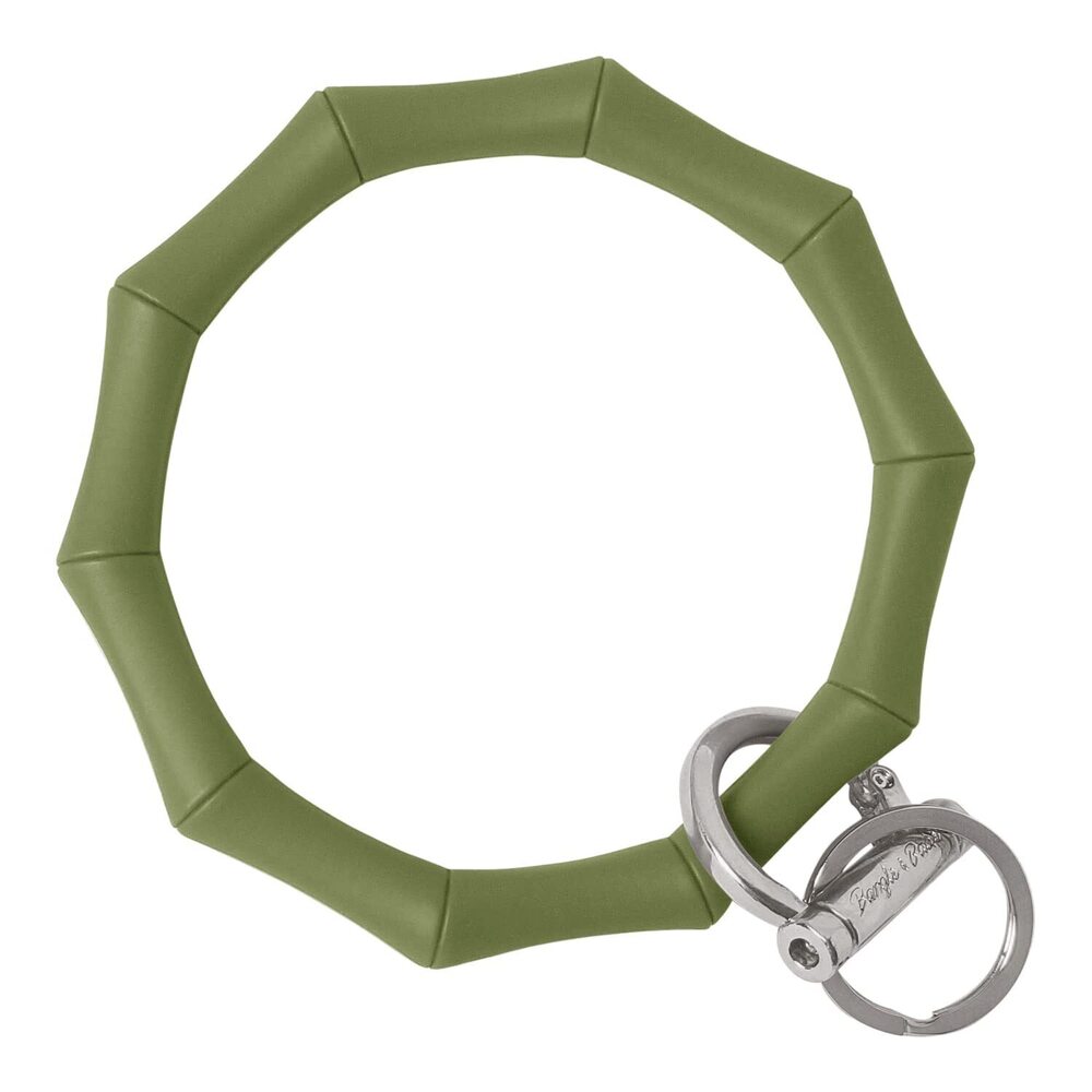 6671 Bracelet Keychain - Food Grade Silicone Key Ring Bracelet - Bamboo